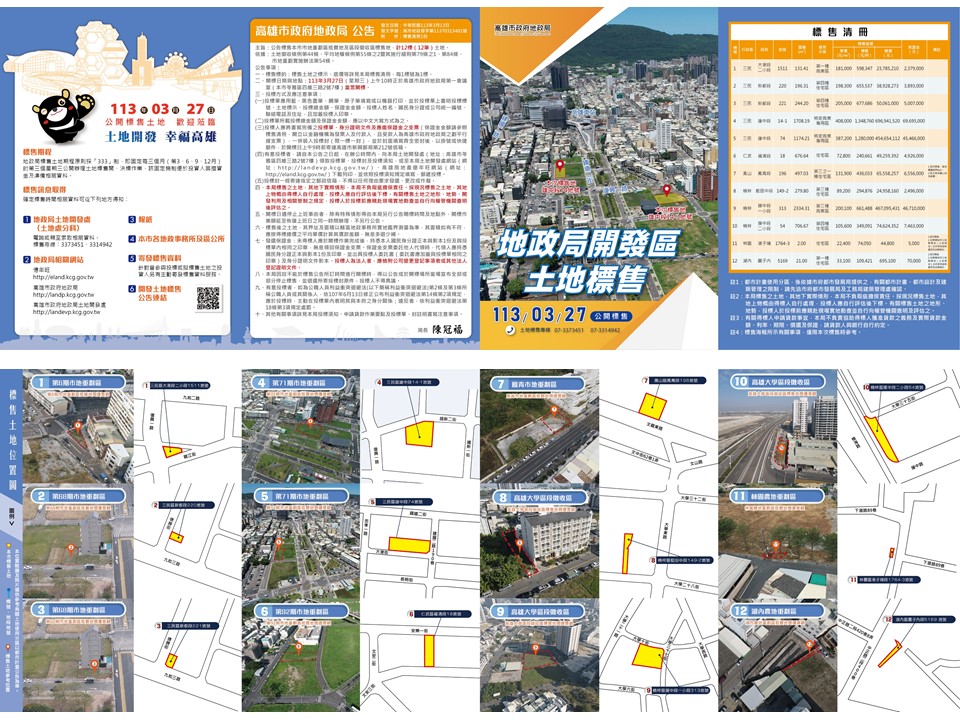 高市地政局113年度第1季開發區土地標售訂於3/27開標| NEWS586