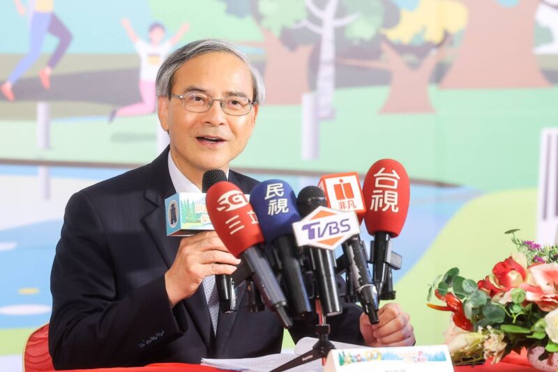 記者聯訪：財政部阮清華次長說明本次賽事活動特色。