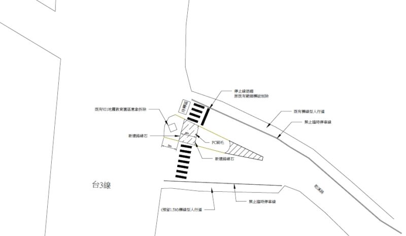 圖文：霧峰乾溪路口交通工程進行改善 完工後將提升行人安全。