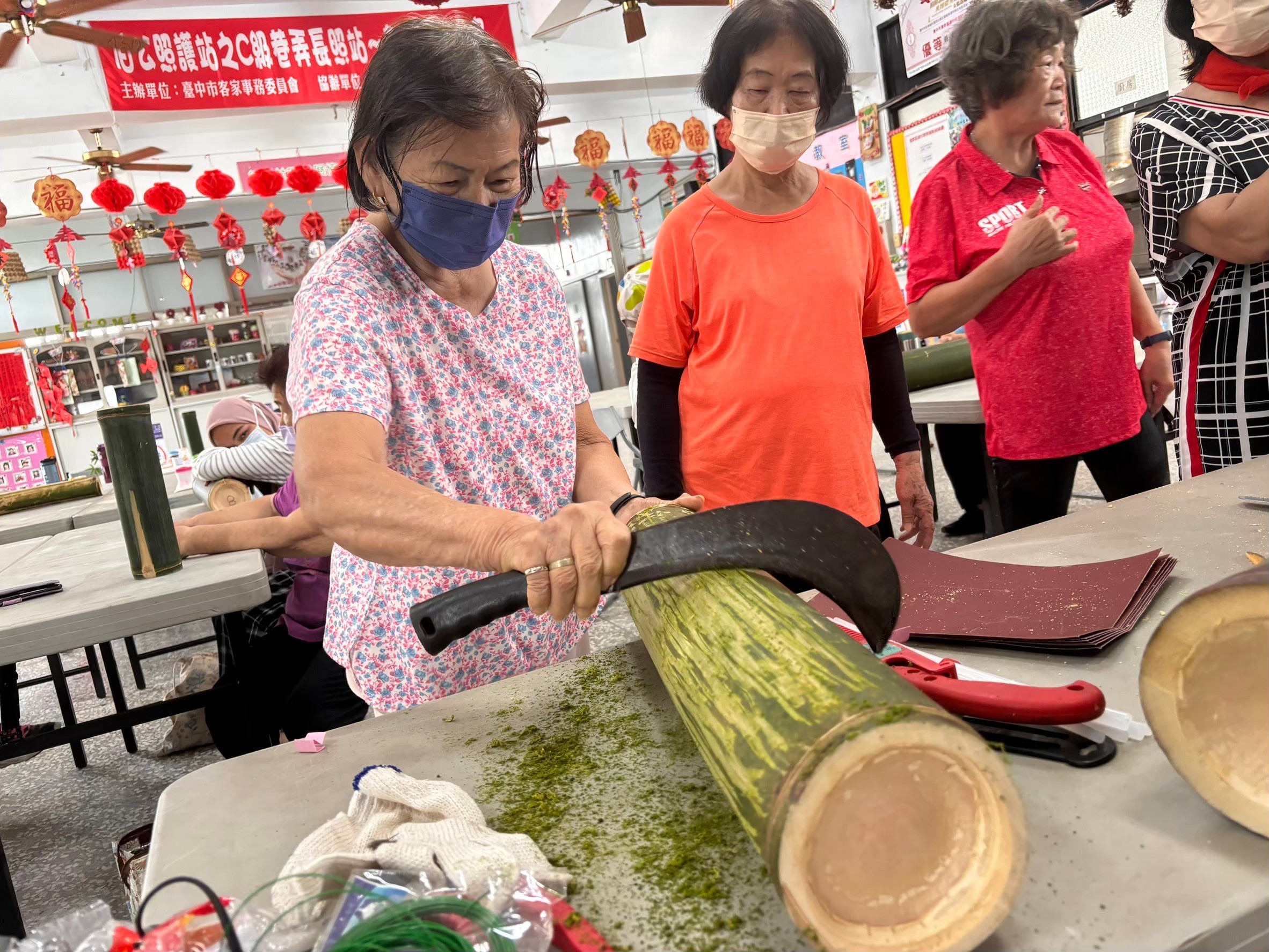 圖 鎌村社區推廣在地竹子產業記者王偉翻攝