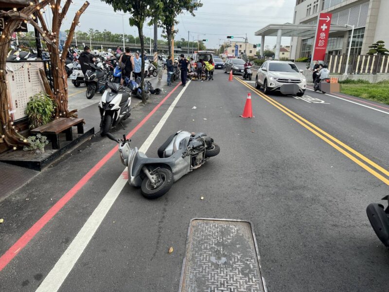 圖 台中霧峰福新路車禍現場 記者王偉翻攝
