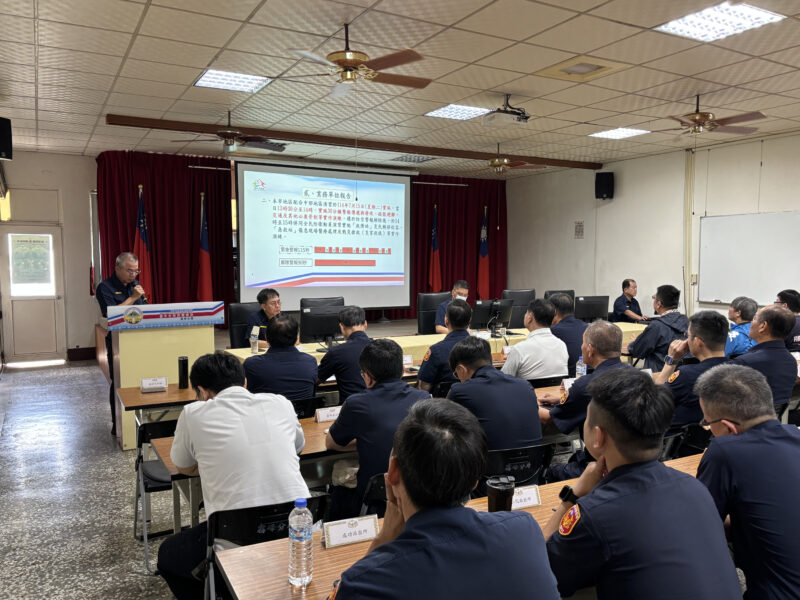 圖文：霧峰分局召開2025城鎮韌性（防空）演習協調會強化民眾防空警覺 。