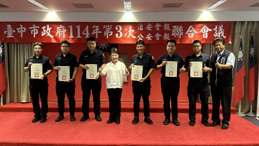 圖文:中市警民合作維護治安 守護市民安心生活。