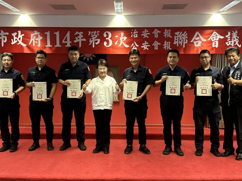 圖文：中市警民合作維護治安 守護市民安心生活。
