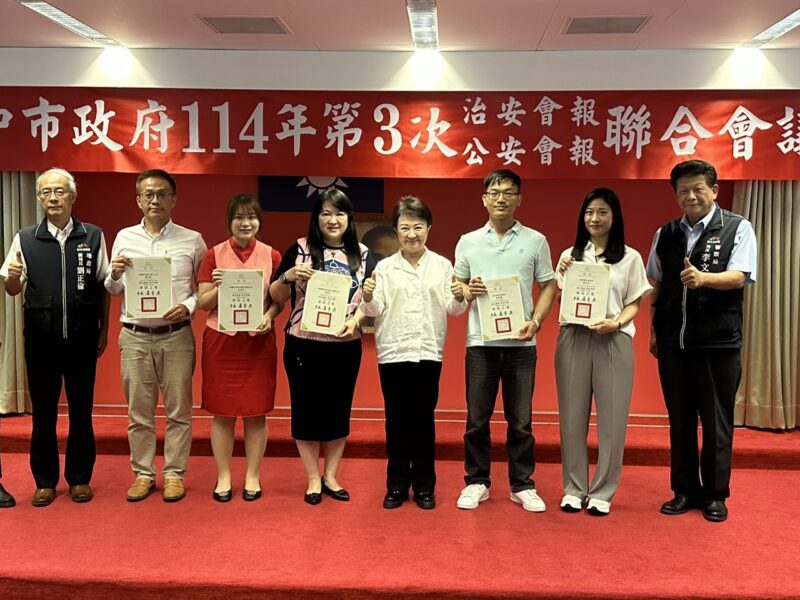 圖文:中市警民合作維護治安 守護市民安心生活。