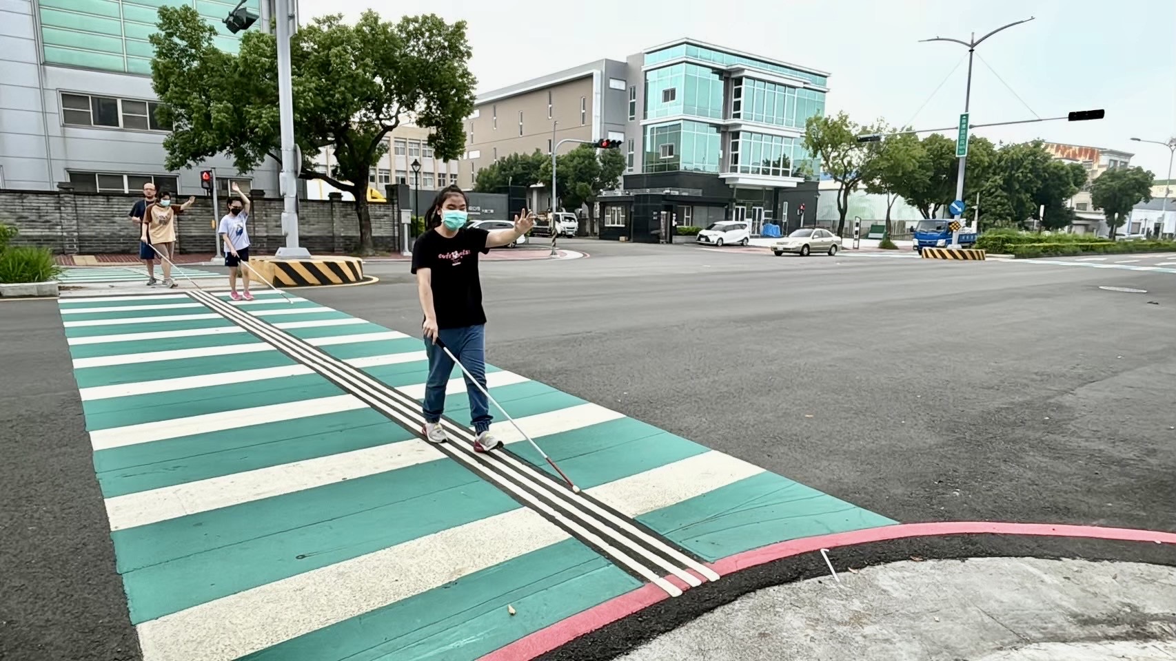 圖 交通局改善有64年歷史的惠明盲校周邊交通 記者王偉翻攝