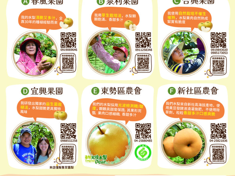 圖文:臺中郵局邀您 嚐鮮 挺農 做公益 情滿人間 愛無距『梨』。