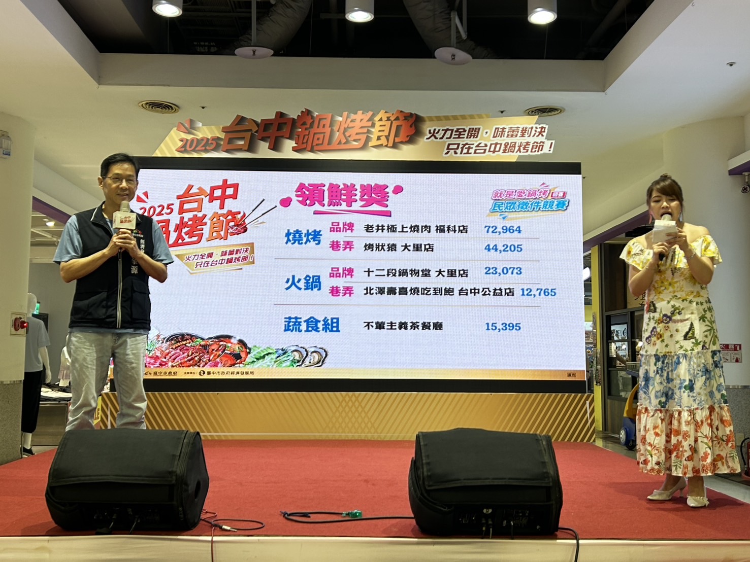 圖 台中鍋烤節之領鮮獎由-十二段-北澤壽喜燒吃到飽-老井-烤狀猿-不葷主義茶餐廳-衝榜 記者王偉翻攝