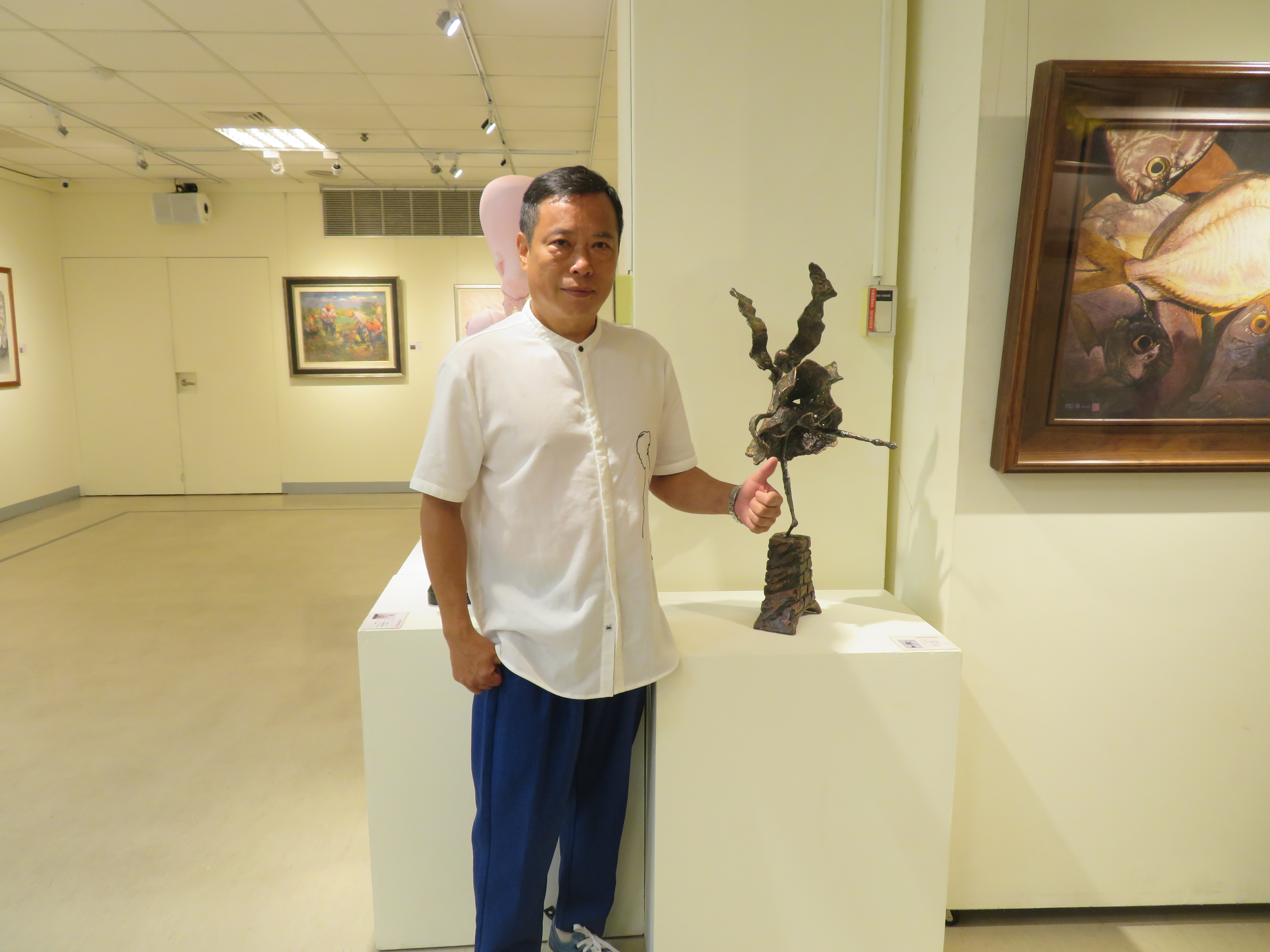 圖 獲選入展的雕塑類藝術家趙世賢-作品-舞之韻 記者王偉翻攝