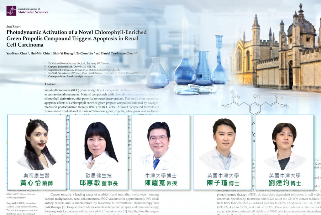 圖文:GPDT光動能IJMS 癌症國際分子科學期刊論文作者群。
