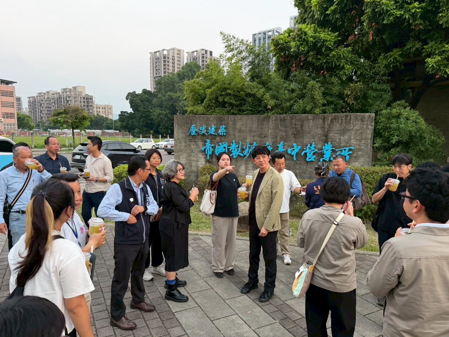 圖 團隊此行在台灣唯一指定參訪的公共工程即為湧泉公園-充分展現其國際代表性與專業 記者王偉翻攝