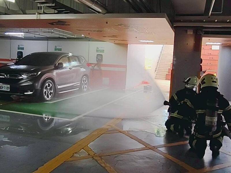 消防局第三大隊舉辦電動車火災與大量傷病患搶救演練