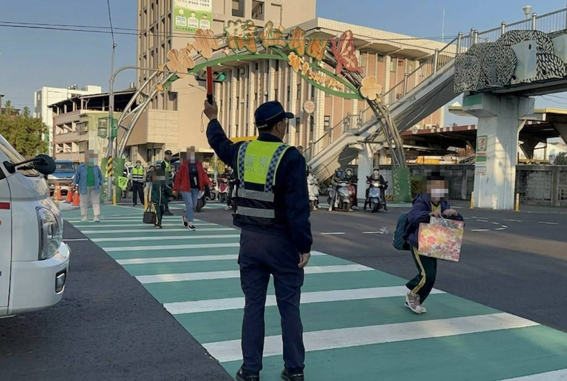 圖文：中市警局持續強化交通安全作為 守護行人安全。